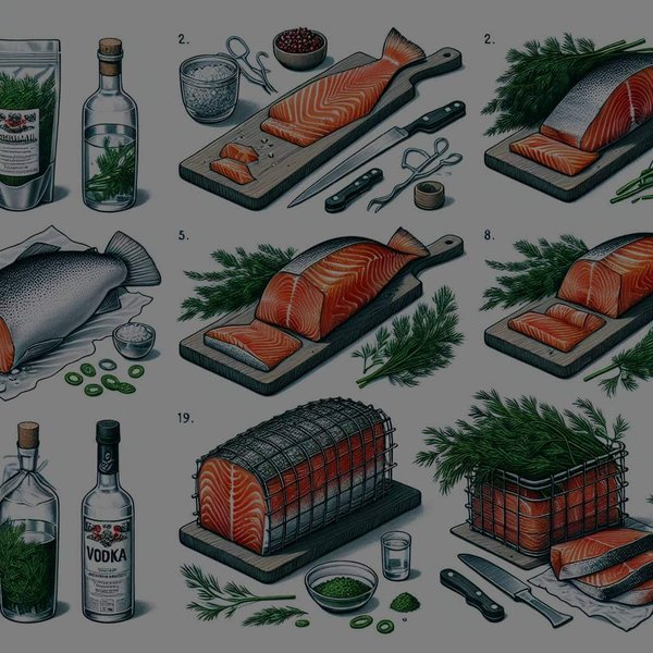 Quelles sont les étapes pour préparer un gravlax de saumon à l'aneth et à la vodka ?